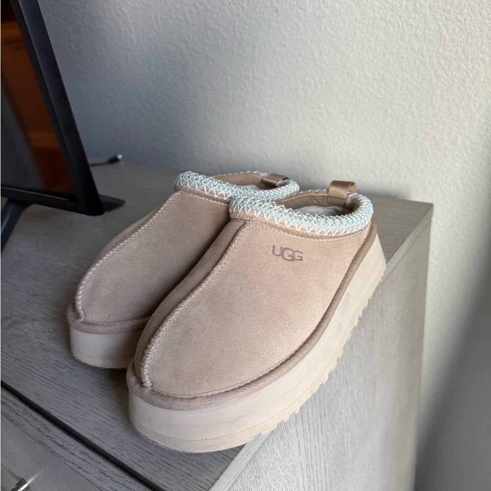 UGG Tan Suede Slip-On Shoes